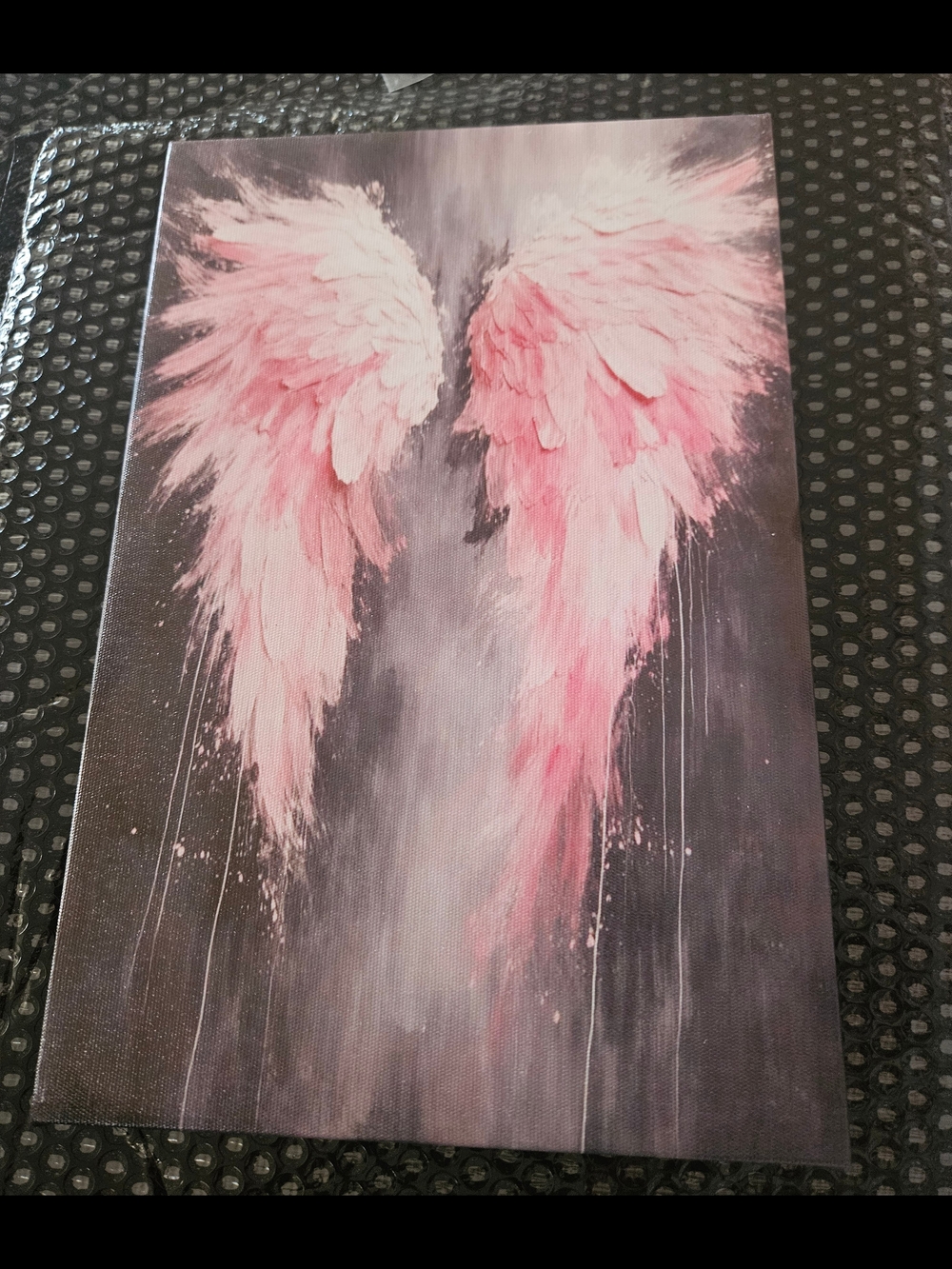 Pink Angel Wings Canvas Wall Art